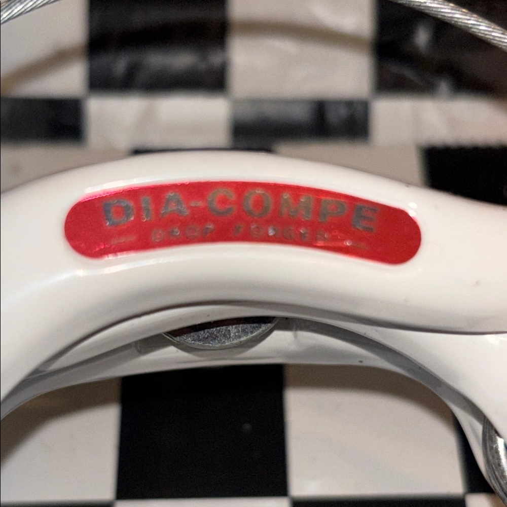 Classic 80s White Dia-Compe Brake Calipers